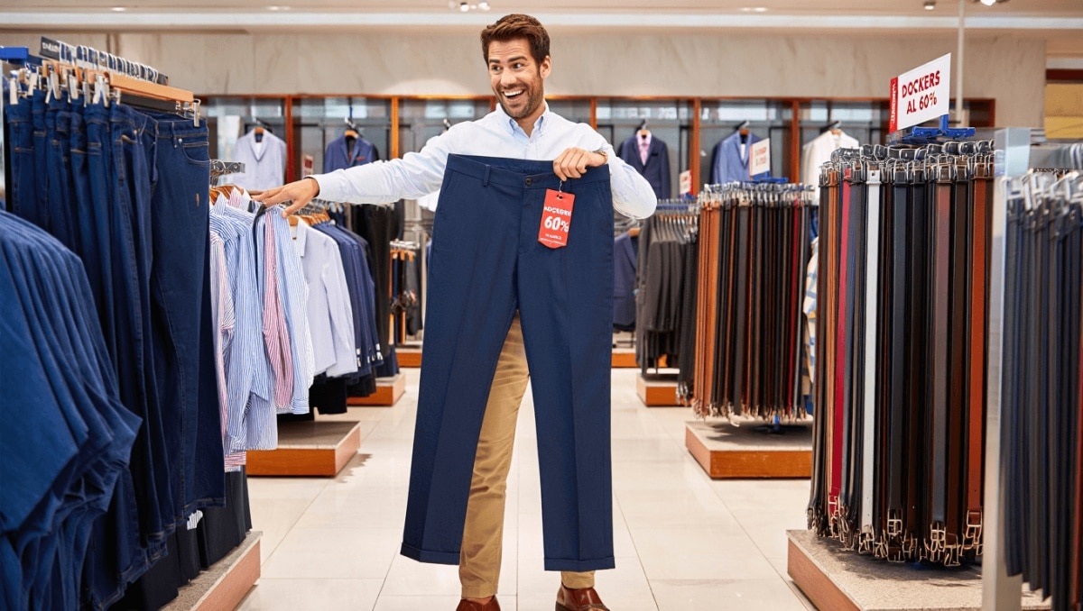 
     El Corte Inglés comienza sus horas finales de las Ofertas límite con estos pantalones Dockers al 60% de descuento    