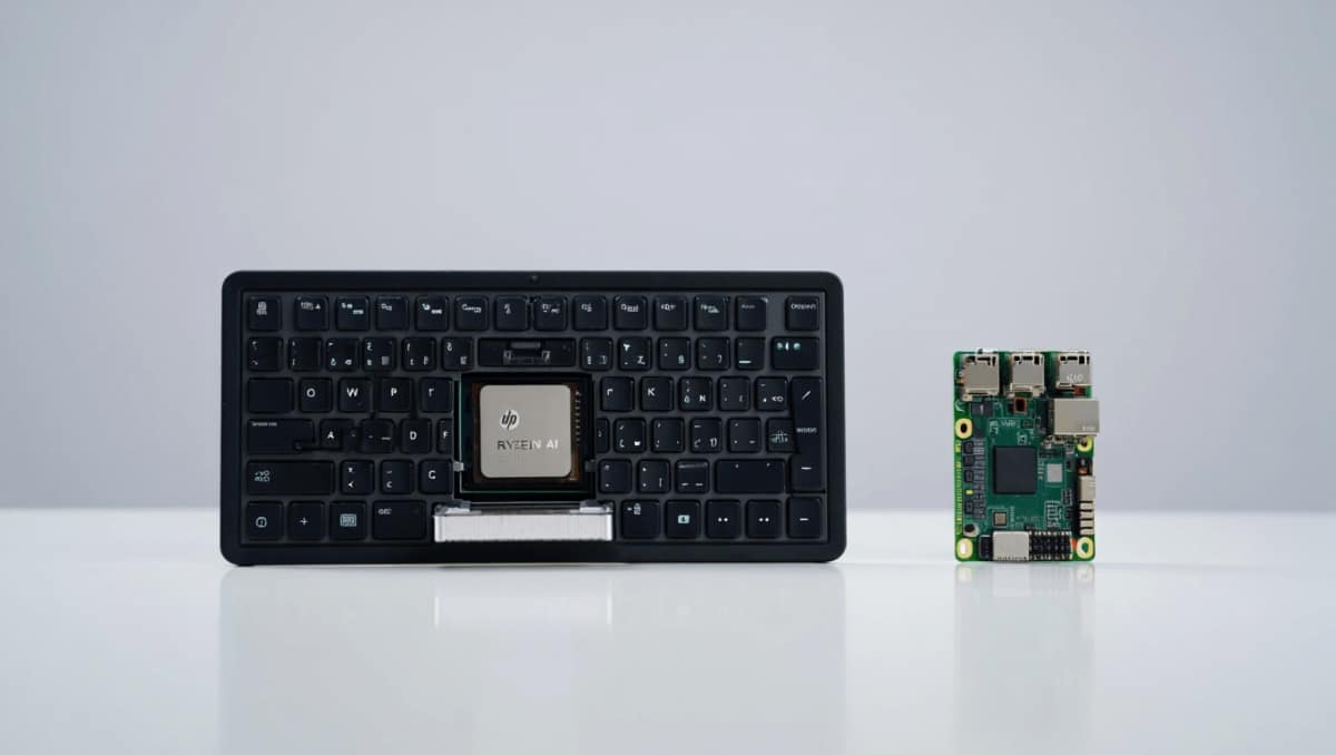 La Raspberry Pi 500 ya tiene rival: HP presenta en el CES 2026 un PC en forma de teclado que integra un chip Ryzen AI