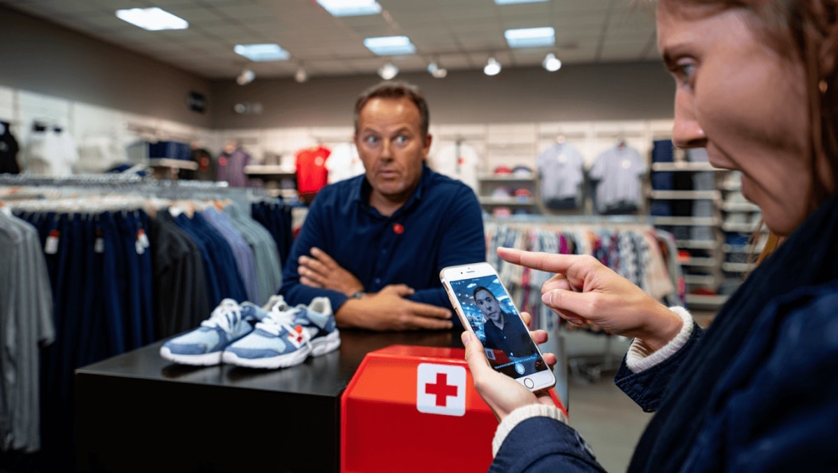 Tras ver en su iPhone que la ropa donada a Cruz Roja acaba en una tienda, un usuario se planta allí para pedir explicaciones