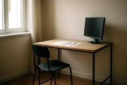 Jysk lanza mesa de estudio con almacenaje por debajo de 40 €: oferta limitada