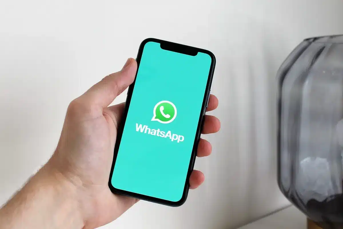 A Mac screen showing WhatsApp desktop preferences panel with 'Chats' and 'Storage and data' sections visible, interface generic and anonymized